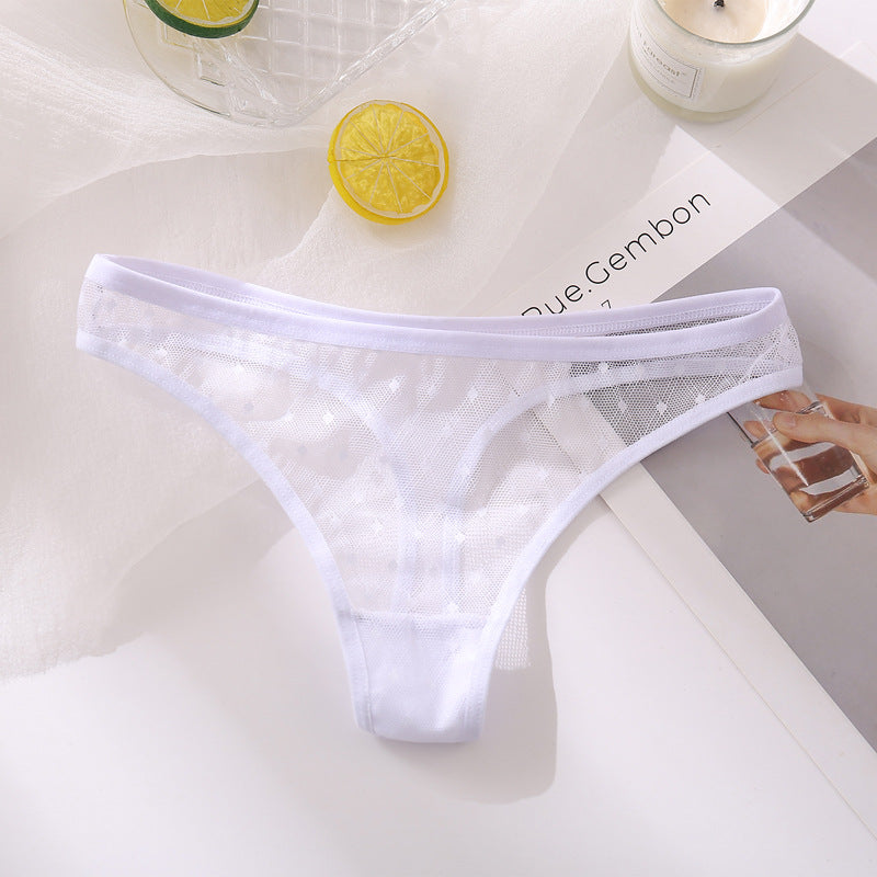 Elegant breathable lace lingerie briefs
