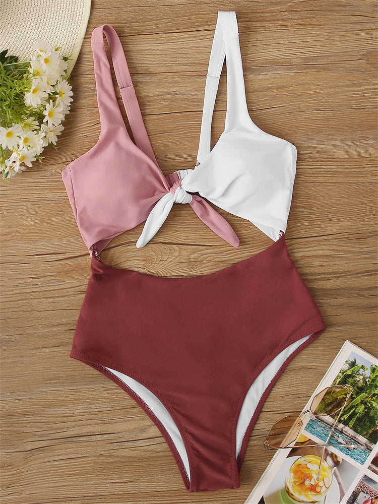 Black one-piece nylon intimate bikini sets