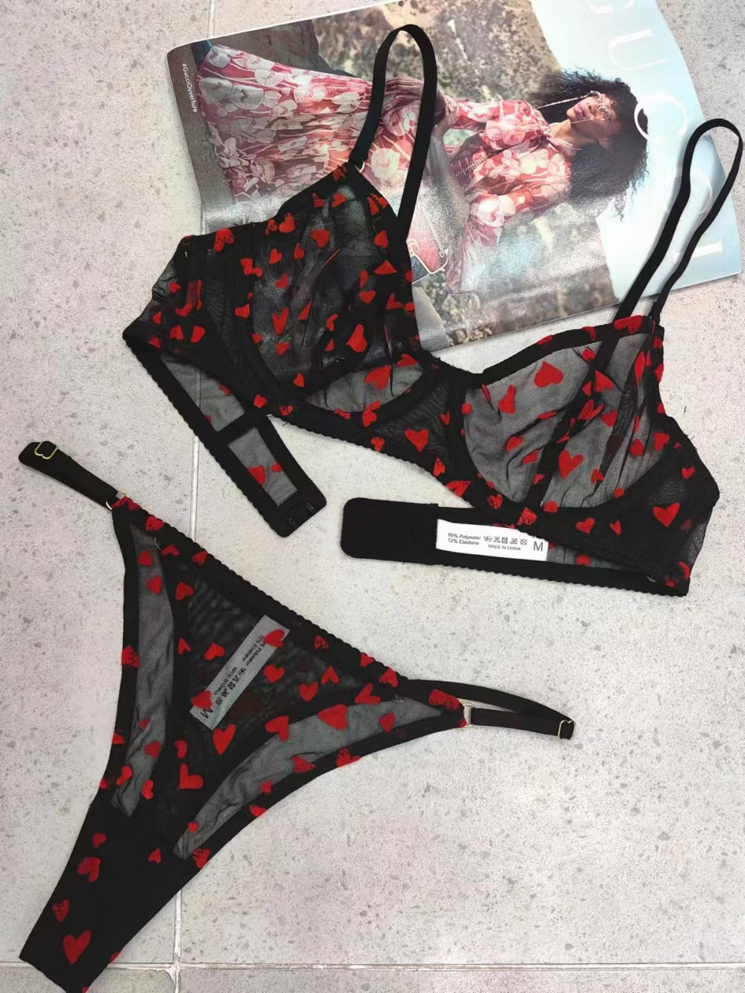 Breathable shaping lace and mesh lingerie sets - image 3