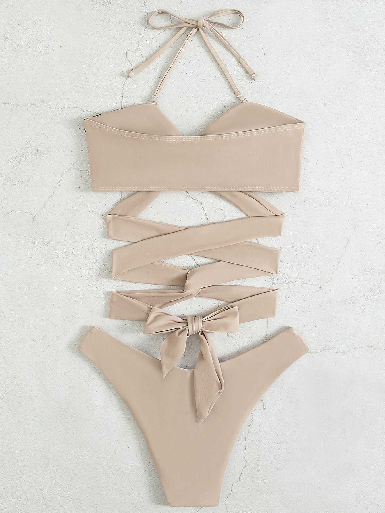 Stylish lace and polyester bikini sets - image 2