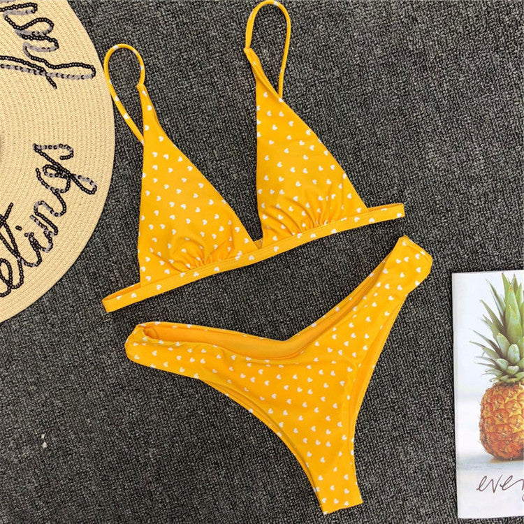 Black polyester bikini sets