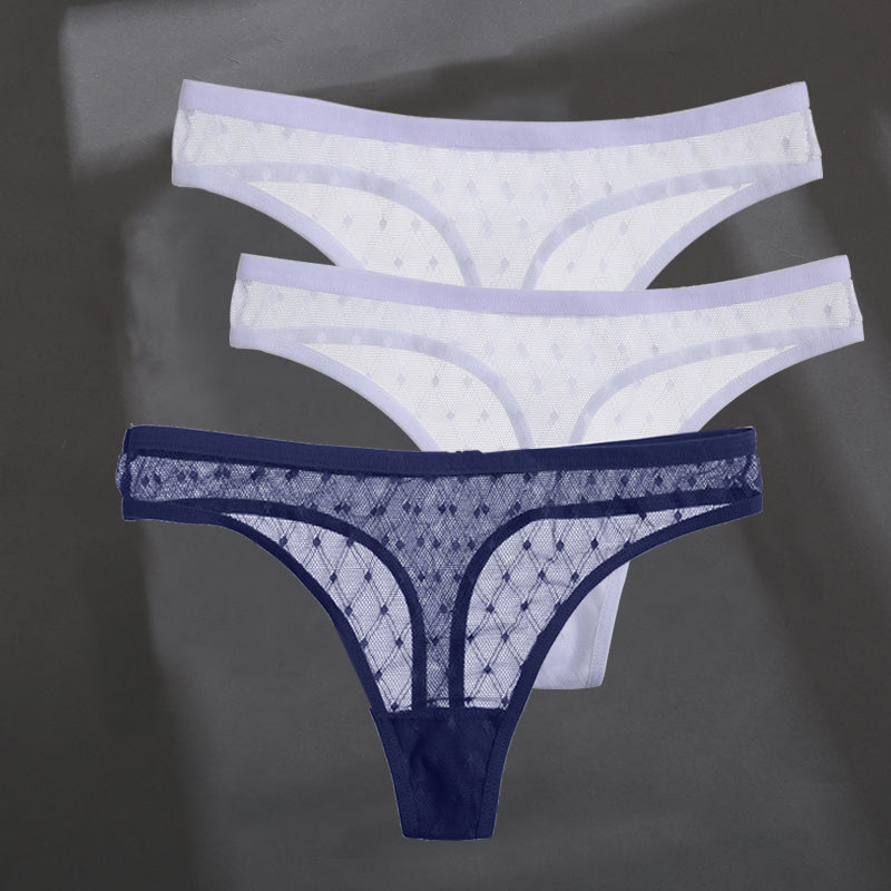 Elegant breathable lace lingerie briefs