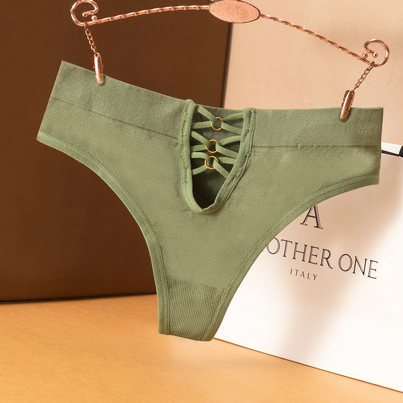 Seamless cutout cotton lingerie briefs - image 2