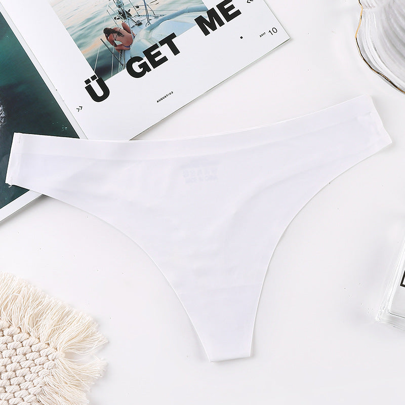 Seamless silk and cotton lingerie briefs