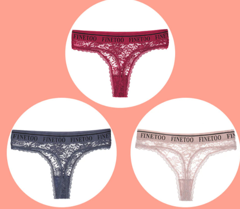 Low-waisted lace and cotton lingerie briefs - image 1