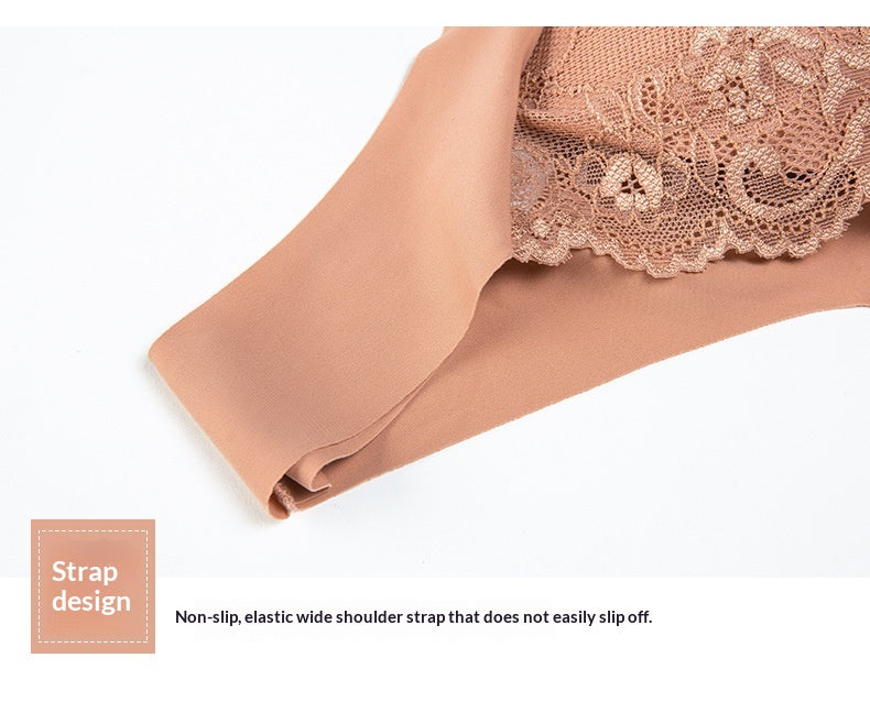 Push-up seamless breathable crotchless lace bras - image 1