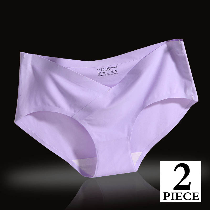 Low-waisted seamless cotton and silk lingerie briefs - image 2