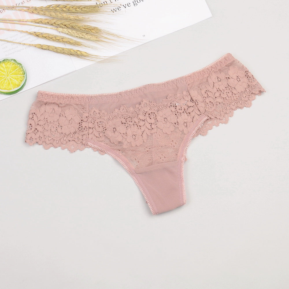 Elegant lace and cotton lingerie briefs