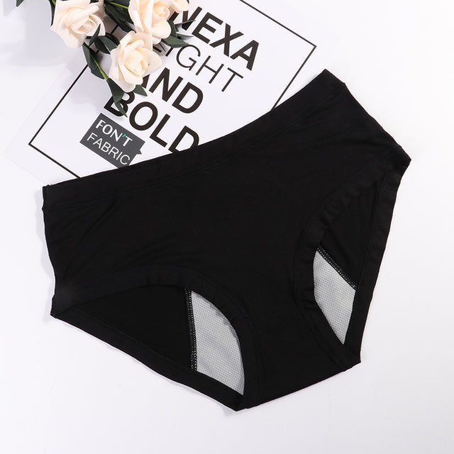 High-waisted cotton and polyester lingerie briefs