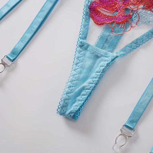 Shaping embroidered mesh and polyester lingerie sets - image 1