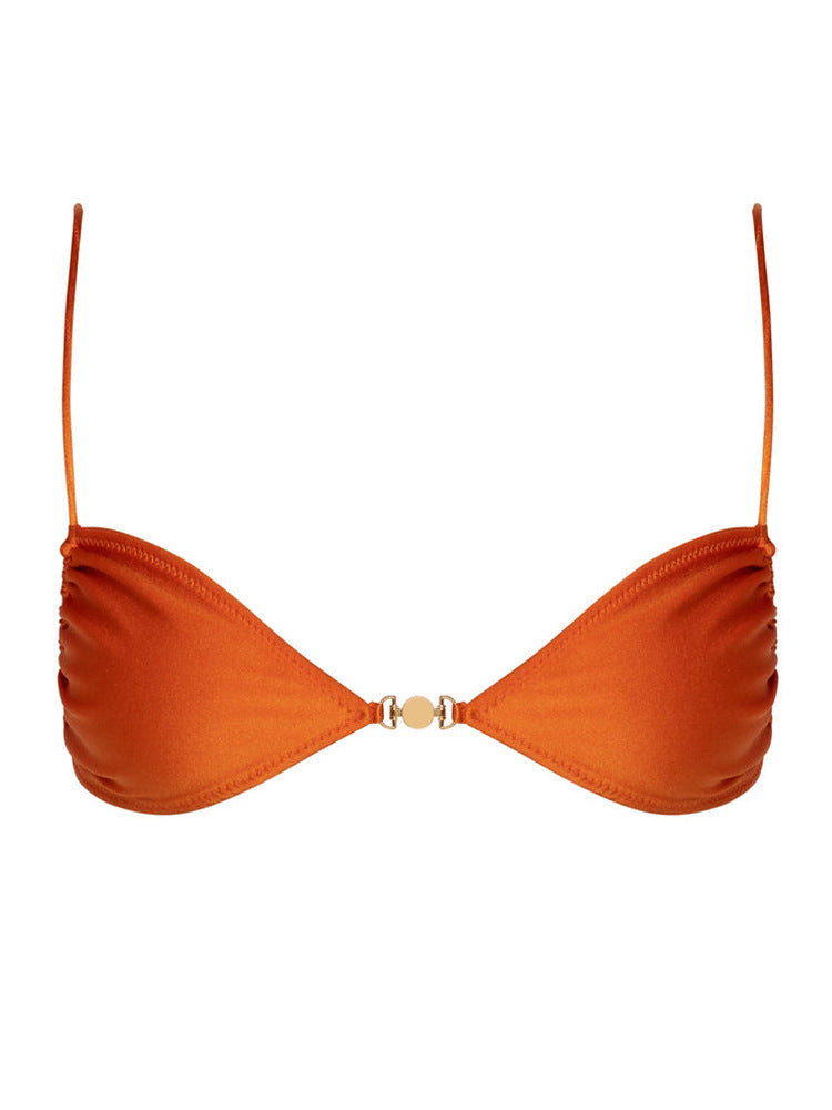 Black halter nylon intimate bikini set - product image 1