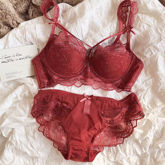 Underwire push-up breathable cotton lingerie sets - image 1