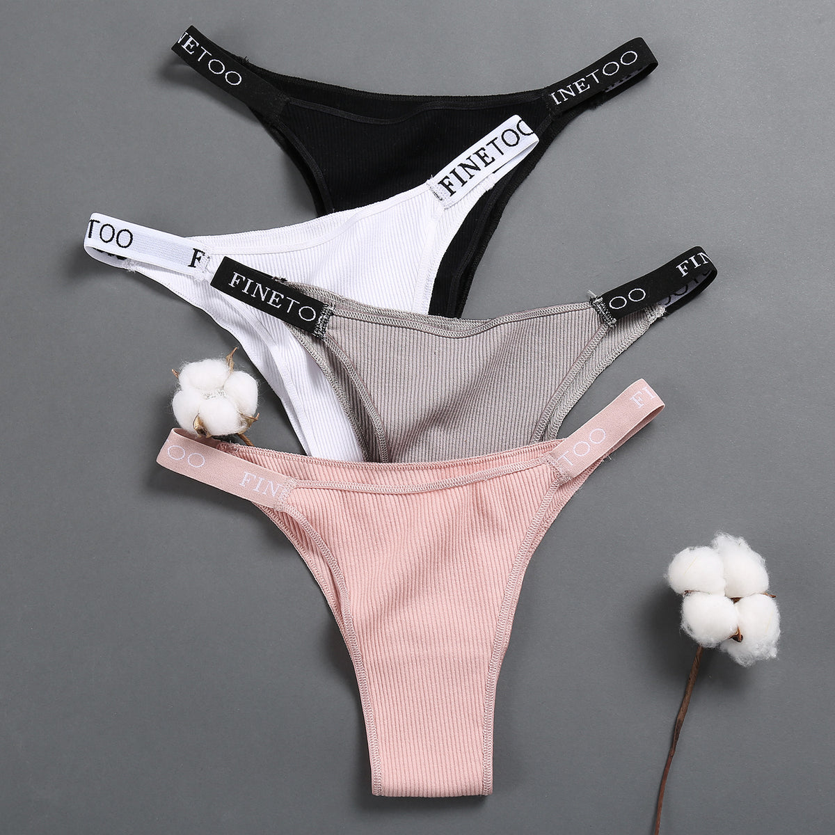High-waisted breathable cotton and spandex lingerie briefs - image 1