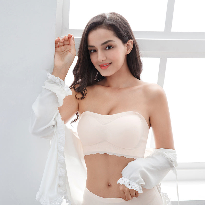 Plus-size strapless nylon and spandex bras - image 2