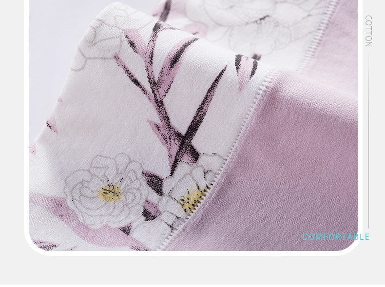 High-waisted breathable floral cotton lingerie briefs - image 2