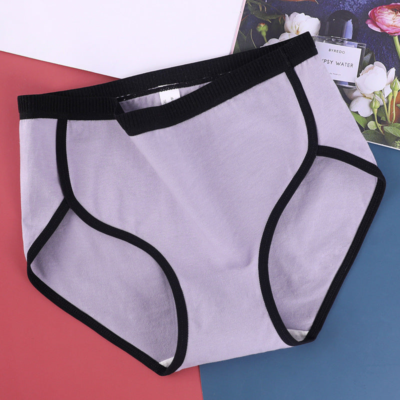 Low-waisted seamless cotton and polyester lingerie briefs