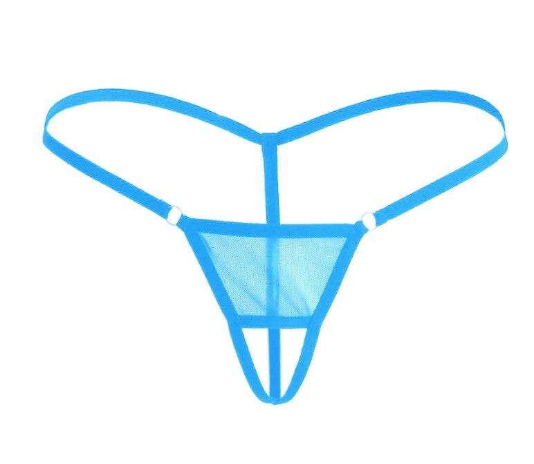 Elegant crotchless spandex lingerie briefs