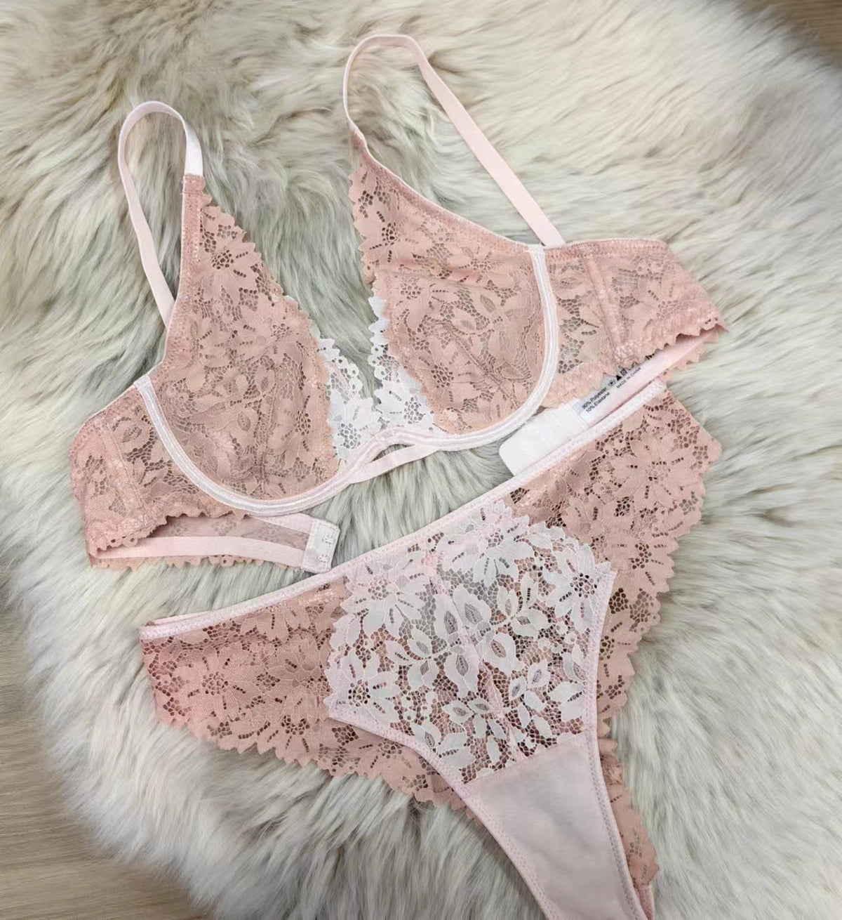 Push-up breathable sheer triangle lace lingerie styles