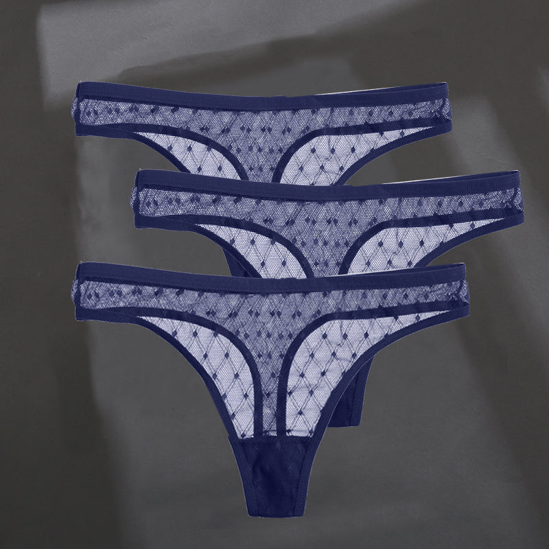 Elegant breathable lace lingerie briefs