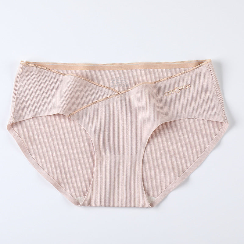 Low-waisted seamless cotton and silk lingerie briefs - image 1