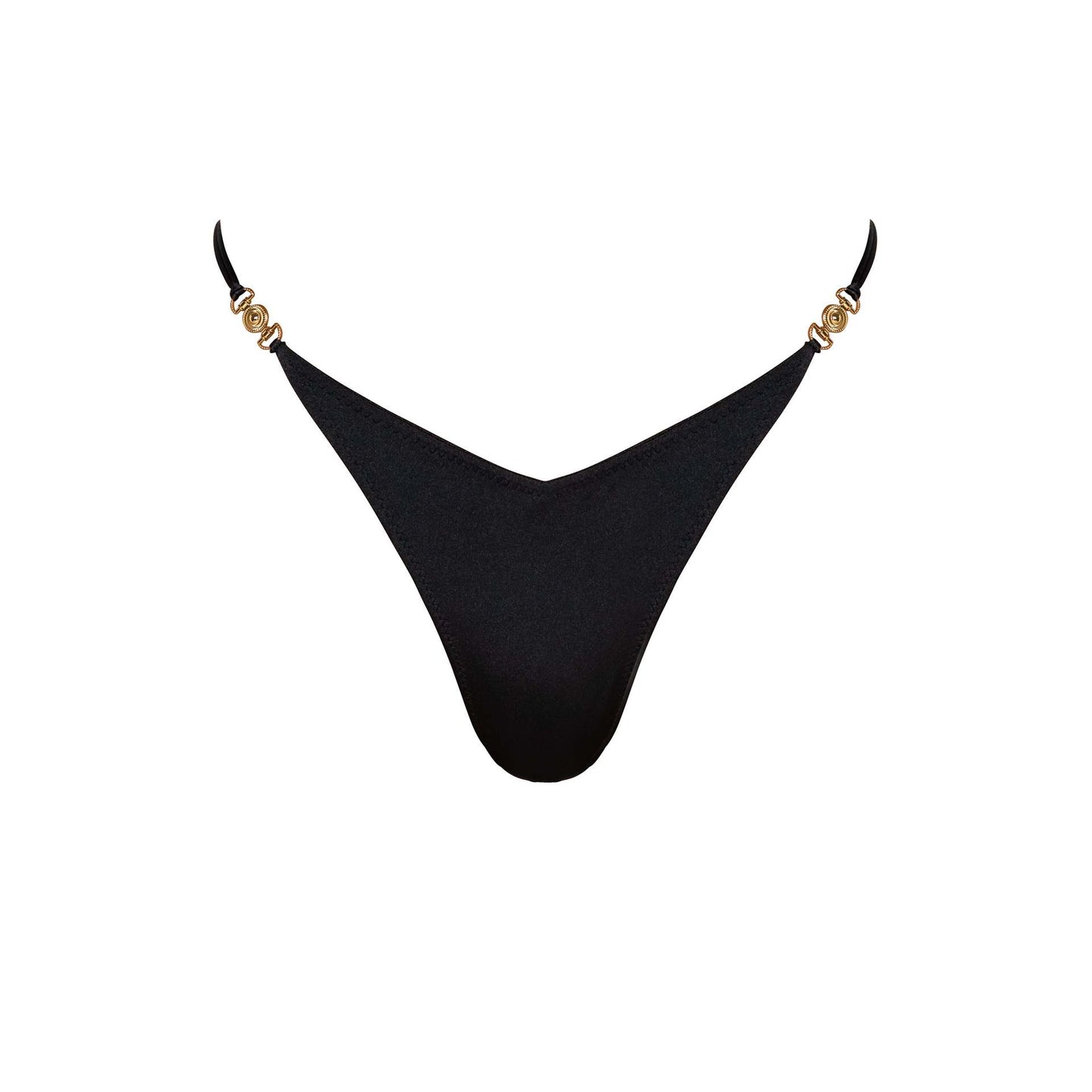 Black halter nylon intimate bikini set - product image 2