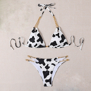 Black polyester lingerie bikini set - product image 1