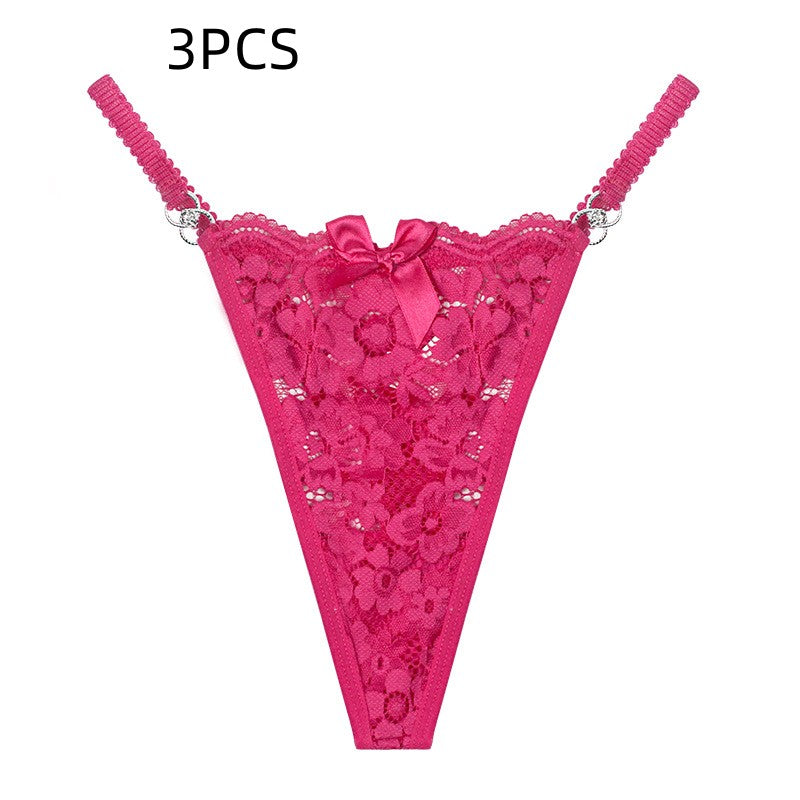 Seamless floral lace and mesh lingerie briefs