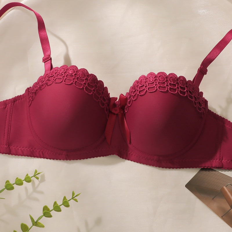 Elegant Feminine Embroidered Lingerie Sets - Red / M product image