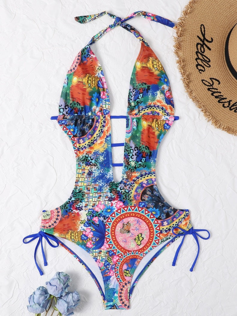 High-waisted lace and polyester bikini sets - image 1