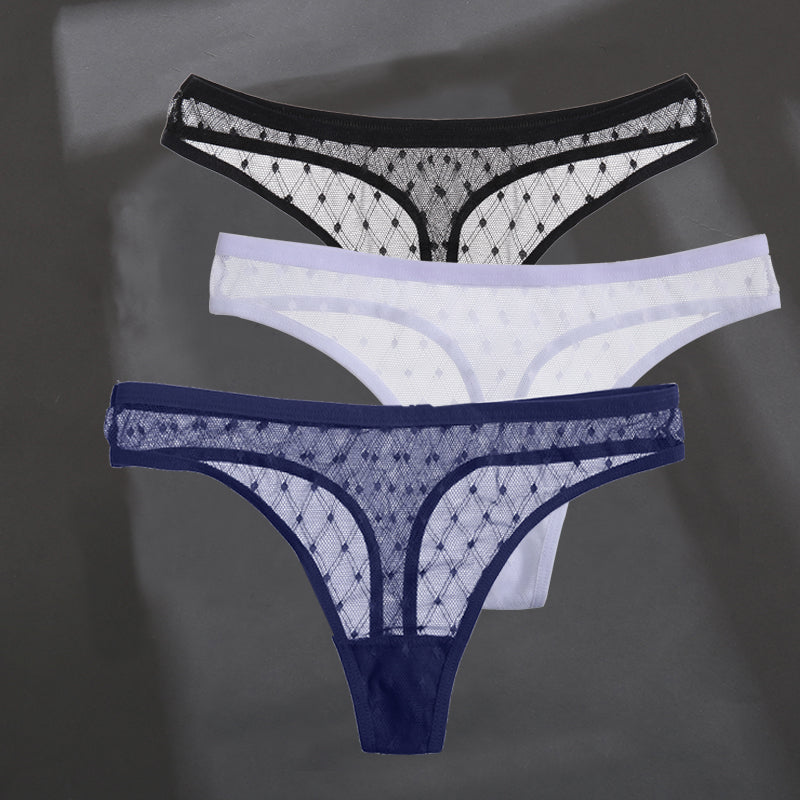 Elegant breathable lace lingerie briefs