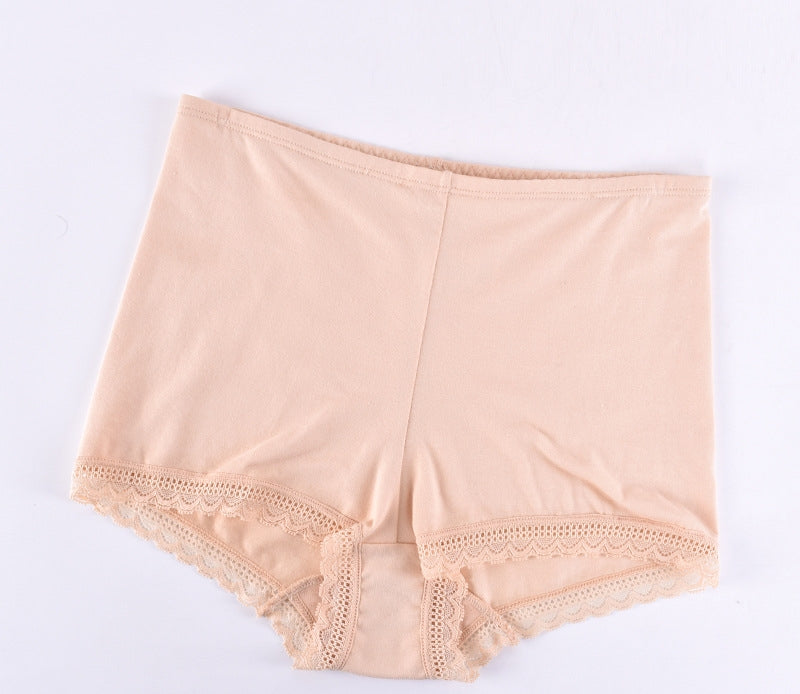 Seamless breathable lace and cotton lingerie briefs