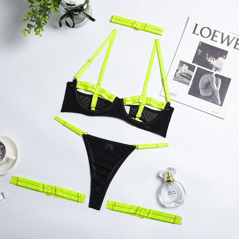 Elegant silk and polyester lingerie sets
