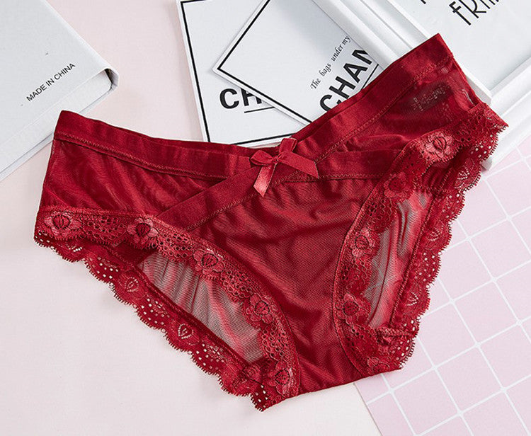 Low-waisted seamless lace lingerie briefs - image 2