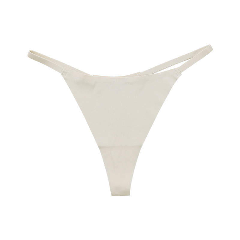 Low-waisted seamless nylon lingerie briefs