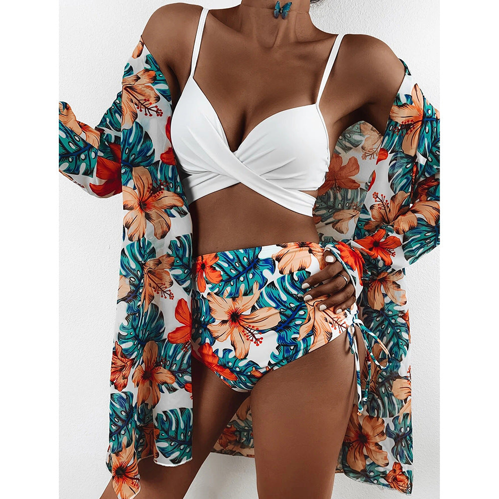 Mesh and polyester bikini sets
