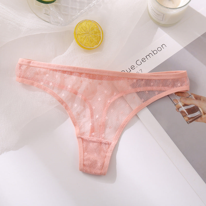 Elegant breathable lace lingerie briefs