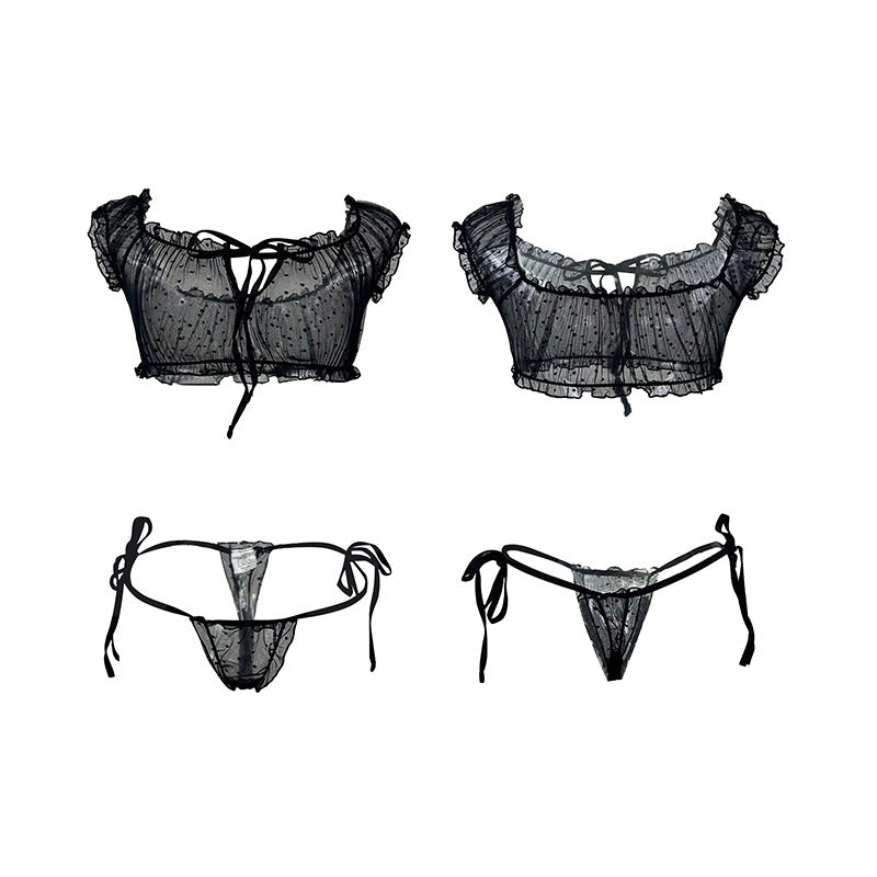 Elegant mesh and polyester lingerie sets - image 4