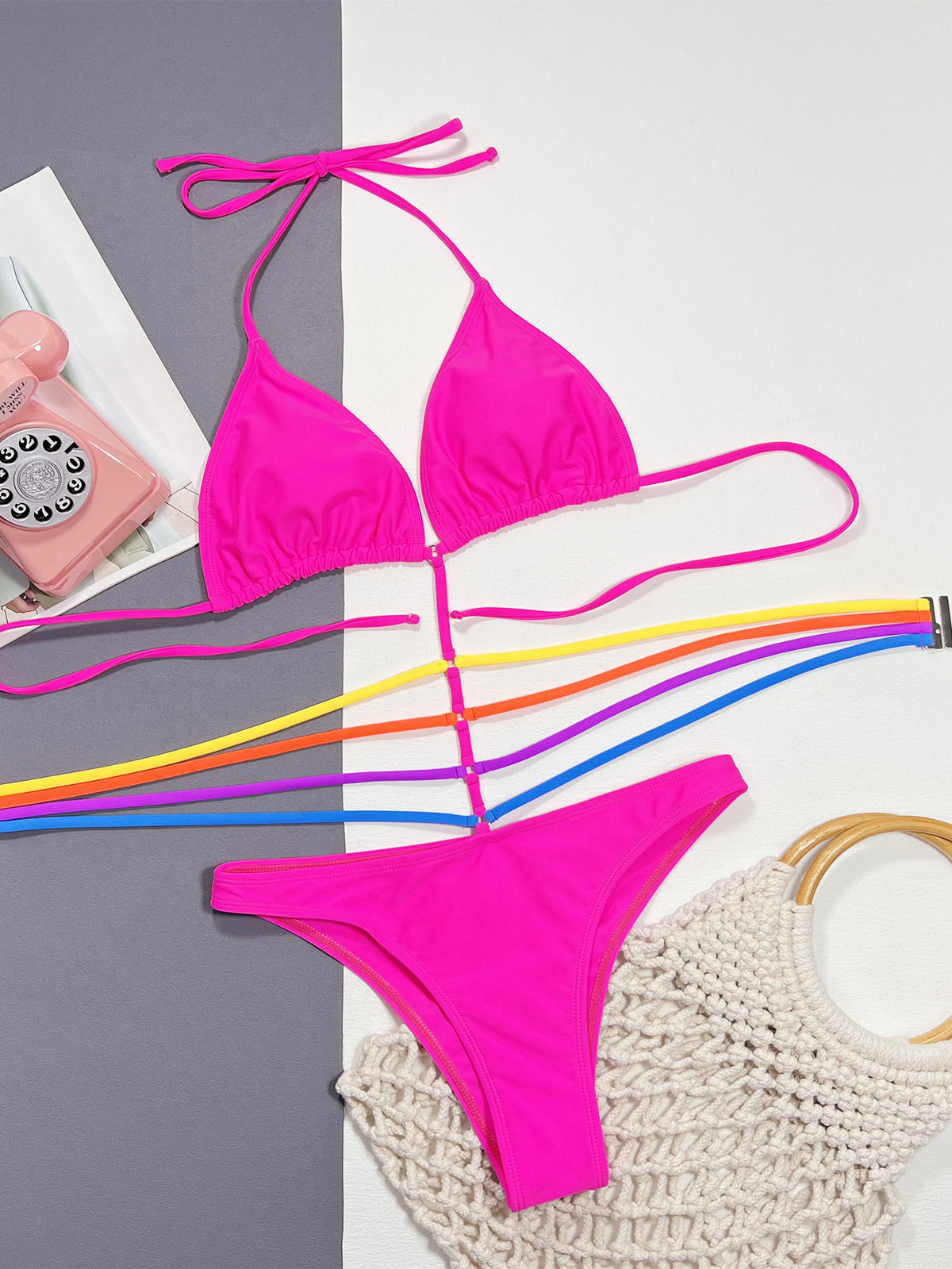 Padded nylon and polyester bikini sets - image 3