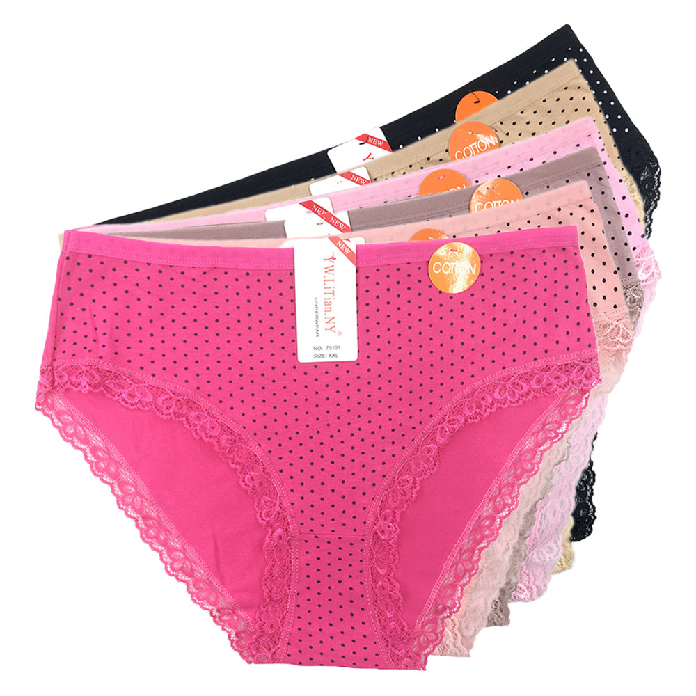 Breathable lace and cotton lingerie briefs - image 1
