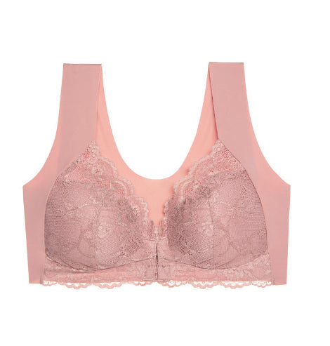Push-up seamless breathable crotchless lace bras