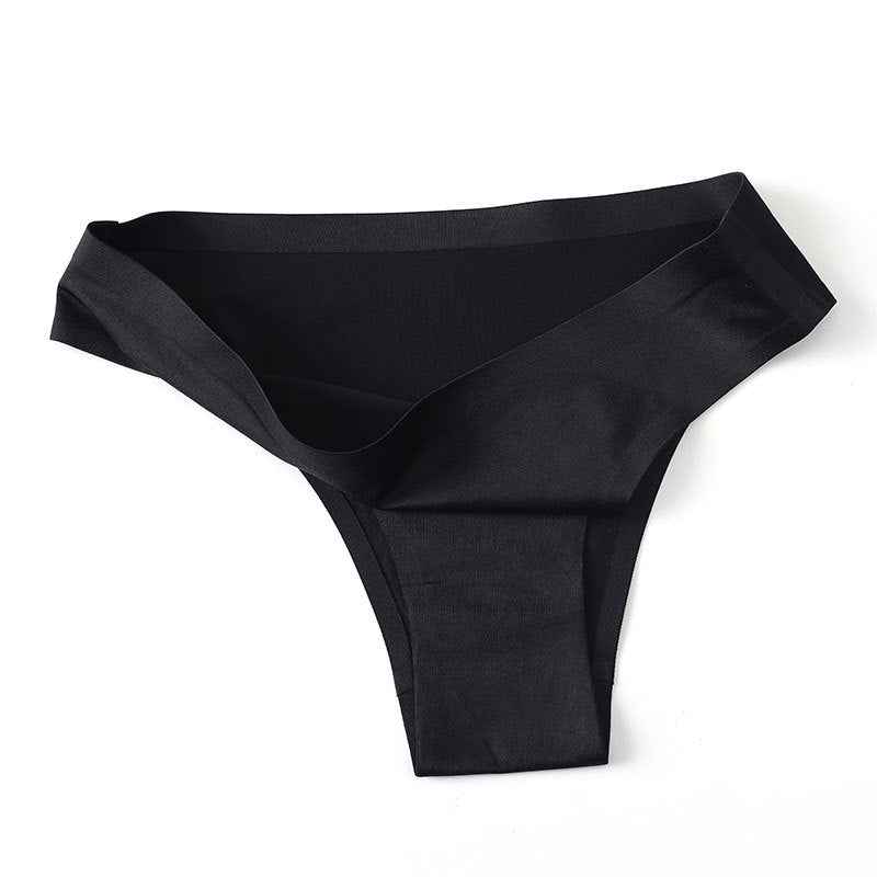 Low-waisted seamless breathable cotton lingerie briefs