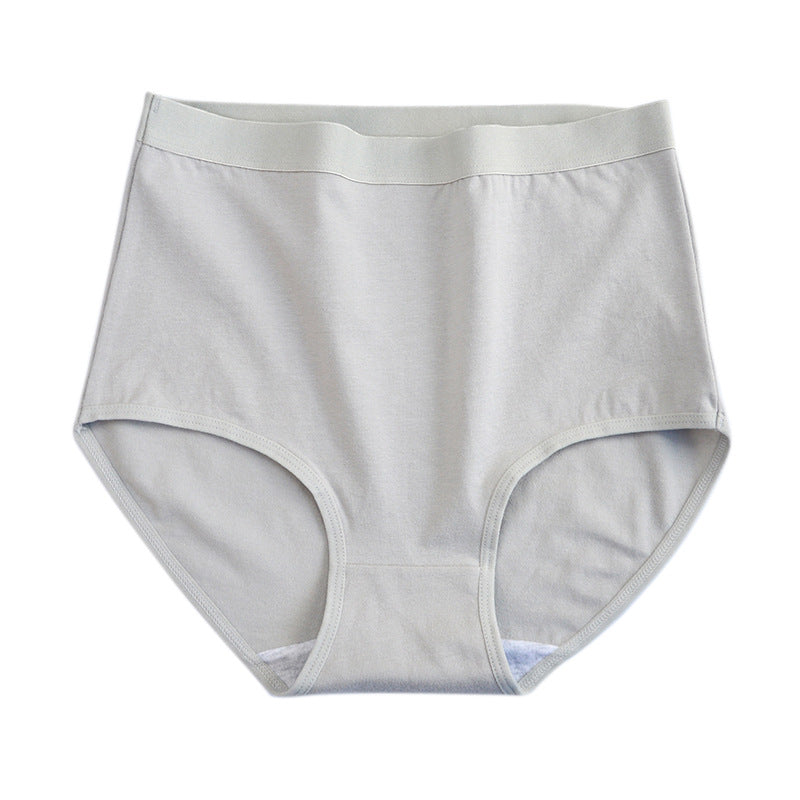 High-waisted plus-size cotton lingerie briefs