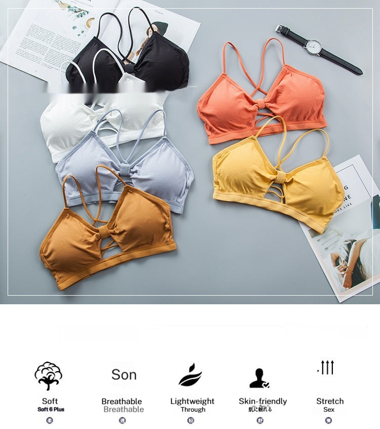 Elegant breathable cutout polyester bras - image 2