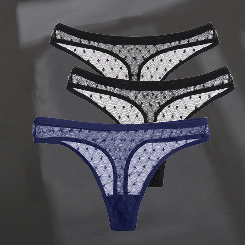 Elegant breathable lace lingerie briefs
