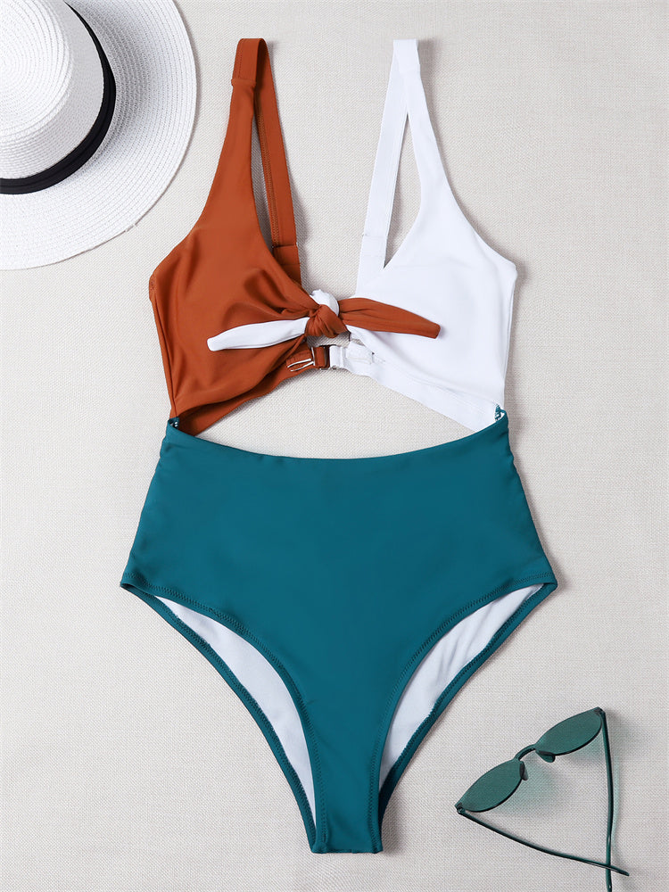 Black one-piece nylon intimate bikini sets