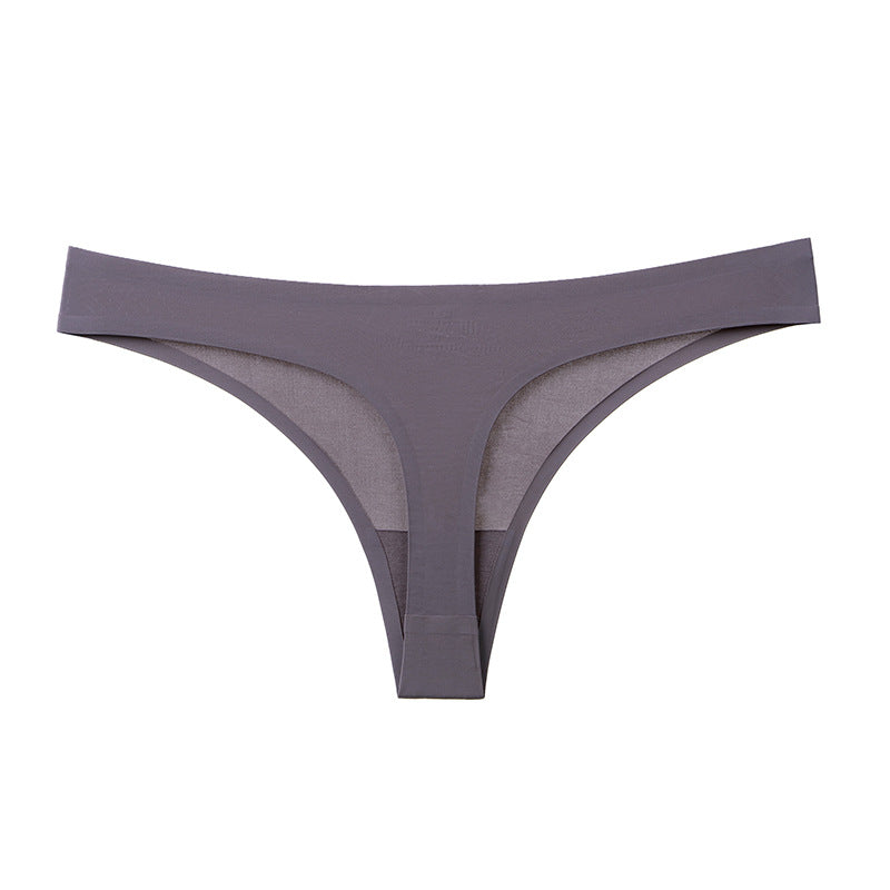 Seamless leopard silk and leather lingerie briefs