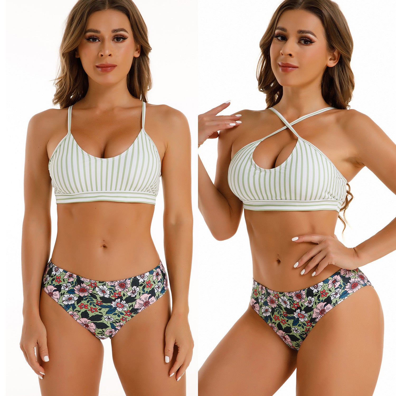 Stylish polyester and spandex bikini sets - image 2