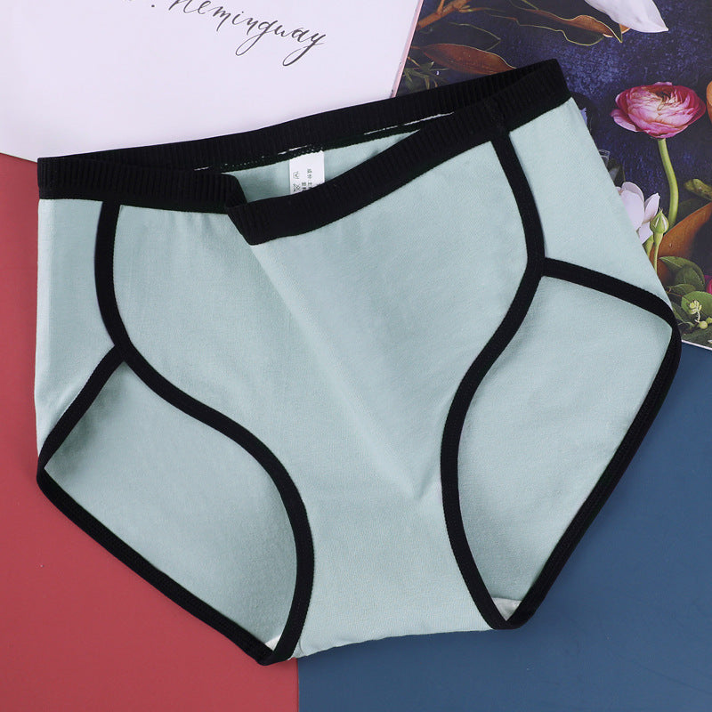 Low-waisted seamless cotton and polyester lingerie briefs