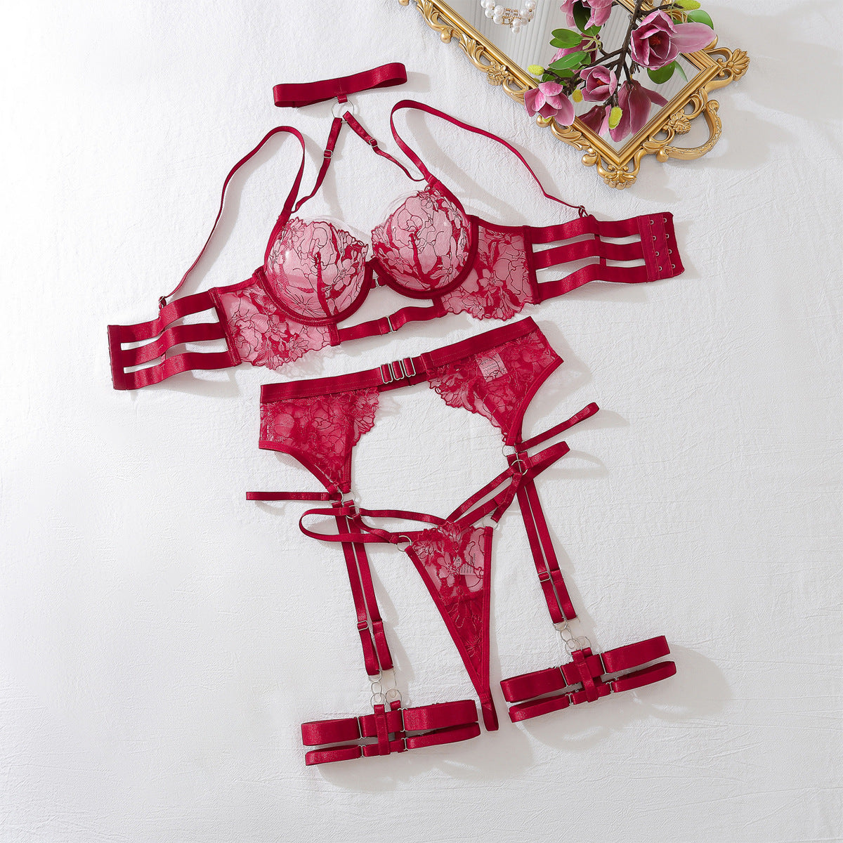 Seamless shaping polyester lingerie sets