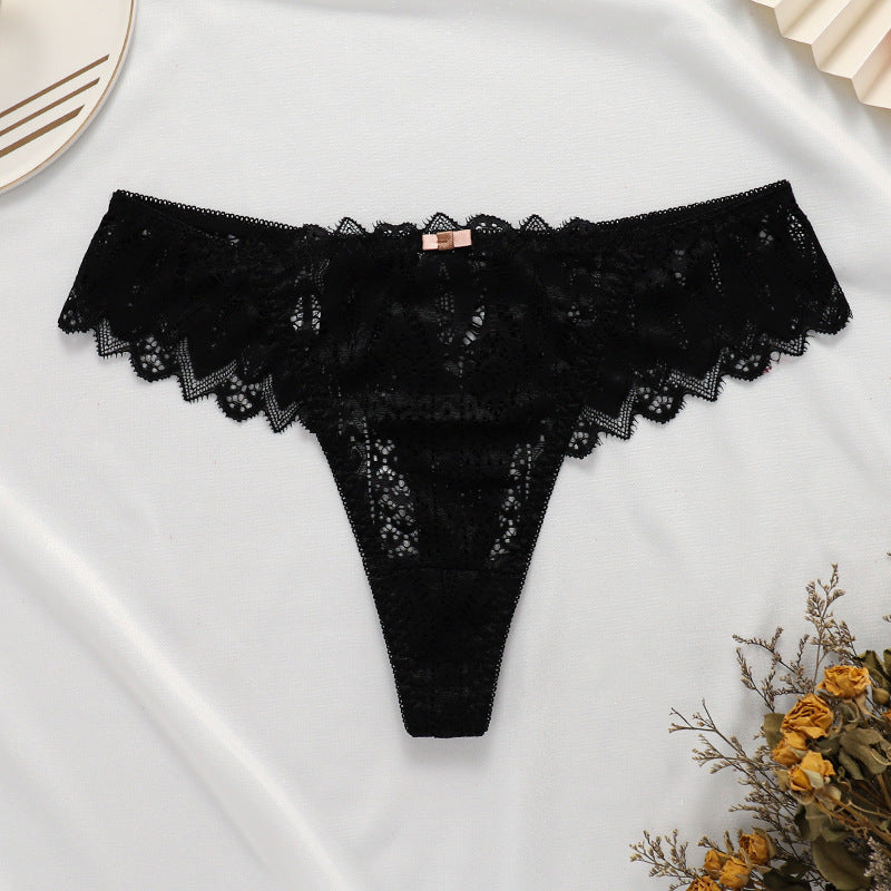 Seamless breathable lace lingerie briefs